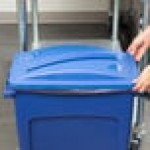 Rubbermaid® FG270388BLUE Slim Jim Blue Rectangular Recycling Container Lid with Paper Slot Rubbermaid® FG270388BLUE Slim Jim Blue Rectangular Recycling Container Lid with Paper Slot
