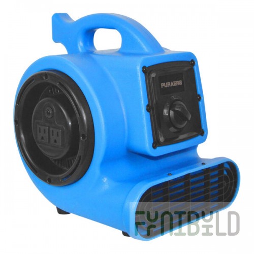 PURAERO PA-200-AM-BL Blue 3-Speed Mini Air Mover - 800 CFM, 115V