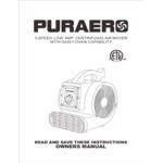 PURAERO PA-200-AM-BL Blue 3-Speed Mini Air Mover - 800 CFM, 115V PURAERO PA-200-AM-BL Blue 3-Speed Mini Air Mover - 800 CFM, 115V