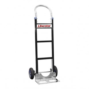 B&P Manufacturing Liberator 600 lb. Black Aluminum / Steel Straight Back Hand Truck with Loop Handle and 10