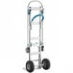 Lavex 750 lb. 2-in-1 Convertible Hand Truck with Nose Plate and Pneumatic Wheels