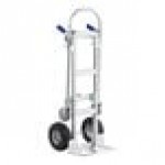 Lavex 750 lb. 2-in-1 Convertible Hand Truck with Nose Plate and Pneumatic Wheels