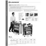 Lakeside 610LM 3 Shelf Standard Duty Stainless Steel Utility Cart with Enclosed Base and Light Maple Finish - 16 1/2