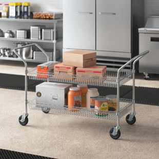 Regency Chrome Two Basket Utility Cart - 24 Regency Chrome Two Basket Utility Cart - 24