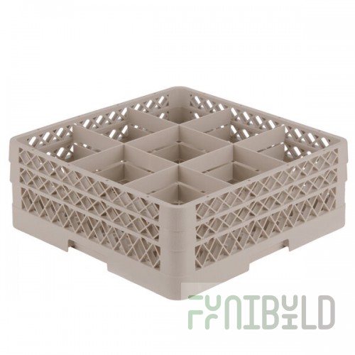 Vollrath TR10FA Traex® Full-Size Beige 9-Compartment 6 3/8