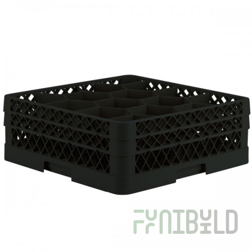Vollrath TR18JJ Traex® Rack Max Full-Size Black 12-Compartment 6 3/8