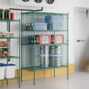 Regency NSF Stationary Green Wire Security Cage Kit - 24