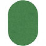Joy Carpets Kid Essentials Just Kidding 6' x 9' Grass Green Oval Area Rug