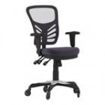 Flash Furniture Nicholas Black Mesh Mid-Back Swivel Ergonomic Office Chair with Black Base, Adjustable Arms, and Roller Wheels Flash Furniture Nicholas Black Mesh Mid-Back Swivel Ergonomic Office Chair with Black Base, Adjustable Arms, and Roller Wheels