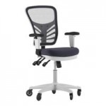 Flash Furniture Nicholas Black Mesh Mid-Back Swivel Ergonomic Office Chair with Black Base, Adjustable Arms, and Roller Wheels Flash Furniture Nicholas Black Mesh Mid-Back Swivel Ergonomic Office Chair with Black Base, Adjustable Arms, and Roller Wheels