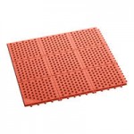 Lavex 3' x 5' Heavy-Duty Black Rubber Anti-Fatigue Diamond Floor Mat with Beveled Edge - 1/2