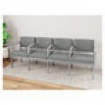 Lesro Lenox Steel Open House Asteroid Fabric 4-Seat Sofa with Center Arms