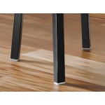 Lancaster Table & Seating Boomerang Black Finish Chair with Taupe Vinyl Seat and Antique Walnut Wood Back - Unassembled Lancaster Table & Seating Boomerang Black Finish Chair with Taupe Vinyl Seat and Antique Walnut Wood Back - Unassembled