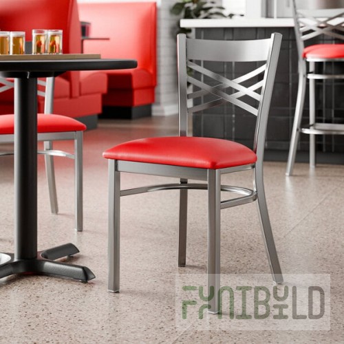 Lancaster Table & Seating Clear Coat Finish Cross Back Chair with 2 1/2