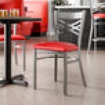 Lancaster Table & Seating Clear Coat Finish Cross Back Chair with 2 1/2