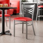 Lancaster Table & Seating Clear Coat Finish Cross Back Chair with 2 1/2