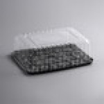 Choice 1/4 Size High Dome Sheet Cake Display Container with Clear Dome Lid - 80/Case