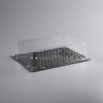 Choice 1/4 Size High Dome Sheet Cake Display Container with Clear Dome Lid - 80/Case