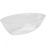 Fineline OB4580.WH Platter Pleasers 1/2 Gallon (64 oz.) White Polystyrene Luau Bowl - 50/Case