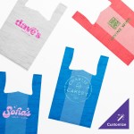Choice Customizable 1/6 Standard Size Blue Unprinted Standard-Duty Plastic T-Shirt Bag - 1,000/Case
