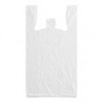 Choice Customizable 1/6 Standard Size Blue Unprinted Standard-Duty Plastic T-Shirt Bag - 1,000/Case