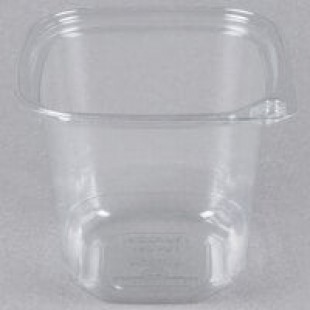 Good Natured 24 oz. Clear PLA Plastic Square Deli Container - 675/Case Good Natured 24 oz. Clear PLA Plastic Square Deli Container - 675/Case