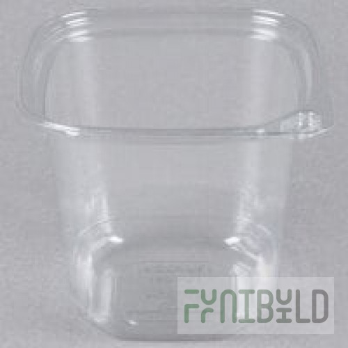 Good Natured 24 oz. Clear PLA Plastic Square Deli Container - 675/Case