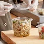 Good Natured 24 oz. Clear PLA Plastic Square Deli Container - 675/Case