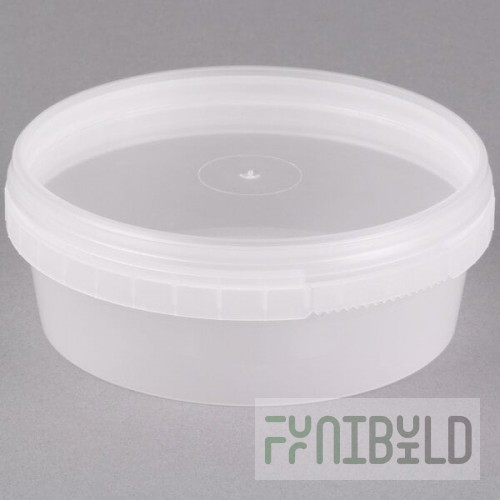 8 oz. Clear Tamper Resistant Tamper-Evident Safe Lock Deli Container with Lid - 50/Case