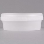 8 oz. Clear Tamper Resistant Tamper-Evident Safe Lock Deli Container with Lid - 50/Case 8 oz. Clear Tamper Resistant Tamper-Evident Safe Lock Deli Container with Lid - 50/Case