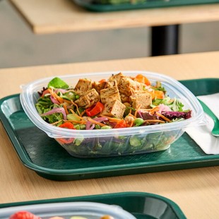 Dart C32SB PresentaBowls Pro 32 oz. Clear Polypropylene Square Bowl - 252/Case