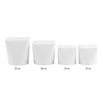 SmartServ 26SSPLAINM 26 oz. White Microwavable Paper Take-Out Container - 25/Pack SmartServ 26SSPLAINM 26 oz. White Microwavable Paper Take-Out Container - 25/Pack