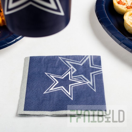 Creative Converting 659509 Dallas Cowboys 2-Ply Beverage Napkin - 192/Case