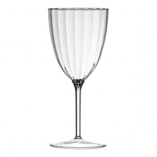 Posh Setting 7 oz. Clear 1-Piece Plastic Wine Goblet - 96/Case