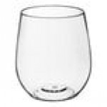 WNA Comet RESSGL12 Reserv 12 oz. Clear Plastic Stemless Wine Goblet - 64/Case