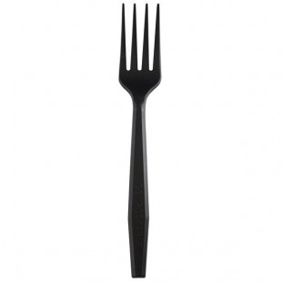 Fineline 42CBUF.BK Conserveware Black CPLA Fork - 1,000/Case