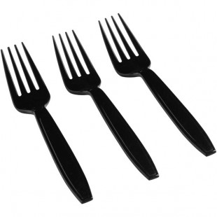 Fineline Flairware Heavy Weight Black Fork - 1,000/Case Fineline Flairware Heavy Weight Black Fork - 1,000/Case