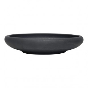 Reserve by Libbey Ignea 9.8 oz. Black Matte Porcelain Deep Bowl - Sample