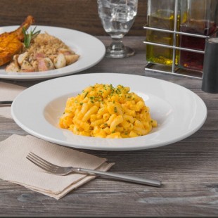 Libbey Porcelana 20 oz. Bright White Porcelain Pasta Bowl - Sample