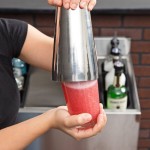 Libbey Restaurant Basics 16 oz. Rim Tempered Tall Mixing Glass / Pint Glass - Sample