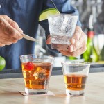 Acopa Select 7 oz. Flared Stackable Rocks / Old Fashioned Glass - Sample
