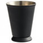 Acopa Alchemy 16 oz. Matte Black Mint Julep Cup with Beaded Detailing - Sample