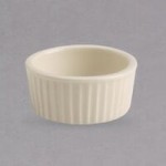 Homer Laughlin from Steelite International HL29400 2 oz. Unique Ivory (American White) China Jelly Dish - 36/Case