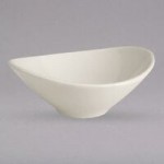 Homer Laughlin from Steelite International HL29400 2 oz. Unique Ivory (American White) China Jelly Dish - 36/Case