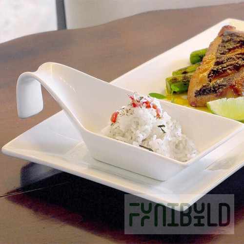 Front of the House Kyoto 5 oz. Bright White Porcelain Taster Spoon - 12/Case