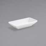 Front of the House Kyoto 5 oz. Bright White Porcelain Taster Spoon - 12/Case Front of the House Kyoto 5 oz. Bright White Porcelain Taster Spoon - 12/Case