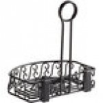 American Metalcraft CRS68 Black Semi-Round Wrought Iron Scroll Design Condiment Caddy - 8 1/4 American Metalcraft CRS68 Black Semi-Round Wrought Iron Scroll Design Condiment Caddy - 8 1/4