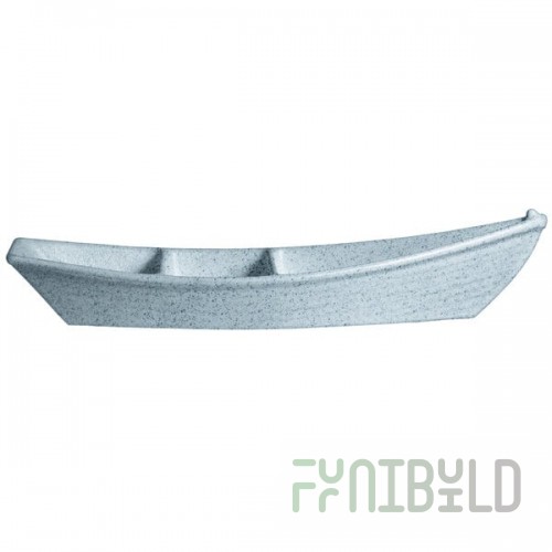 G.E.T. Enterprises BT320SB Bugambilia 3.6 Qt. Classic Textured Finish Sky Blue Granite Resin-Coated Aluminum Deep Boat with Dividers