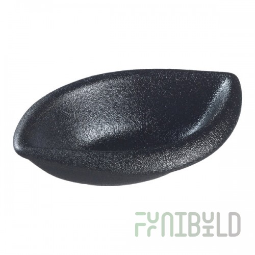 Solia Pasta Conchiglie 1 oz. Black Porcelain Mini Dish - 144/Case