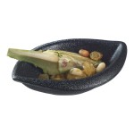 Solia Pasta Conchiglie 1 oz. Black Porcelain Mini Dish - 144/Case Solia Pasta Conchiglie 1 oz. Black Porcelain Mini Dish - 144/Case